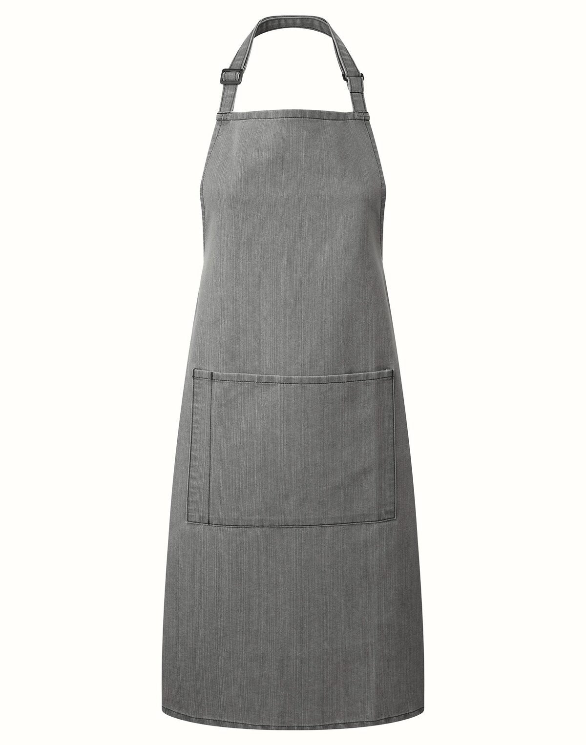 Colours Bib Apron With Pocket Schürze / Kasack – Premier – Farbe grey denim – individuell veredelbar