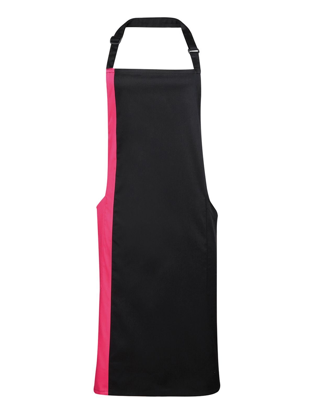 Contrast Bib Apron Schürze / Kasack – Premier – Farbe black/hot pink – individuell veredelbar