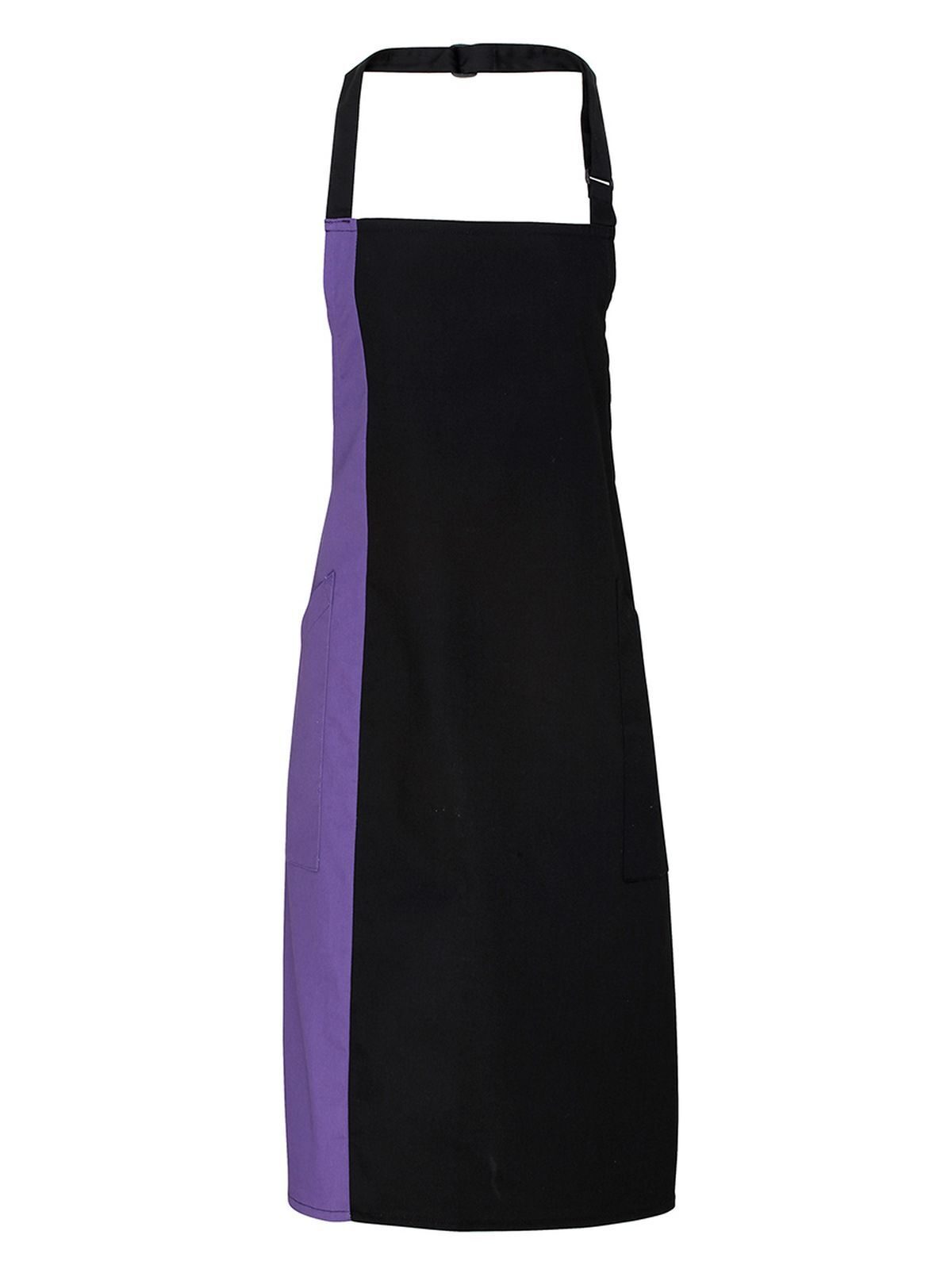 Contrast Bib Apron Schürze / Kasack – Premier – Farbe black/purple – individuell veredelbar