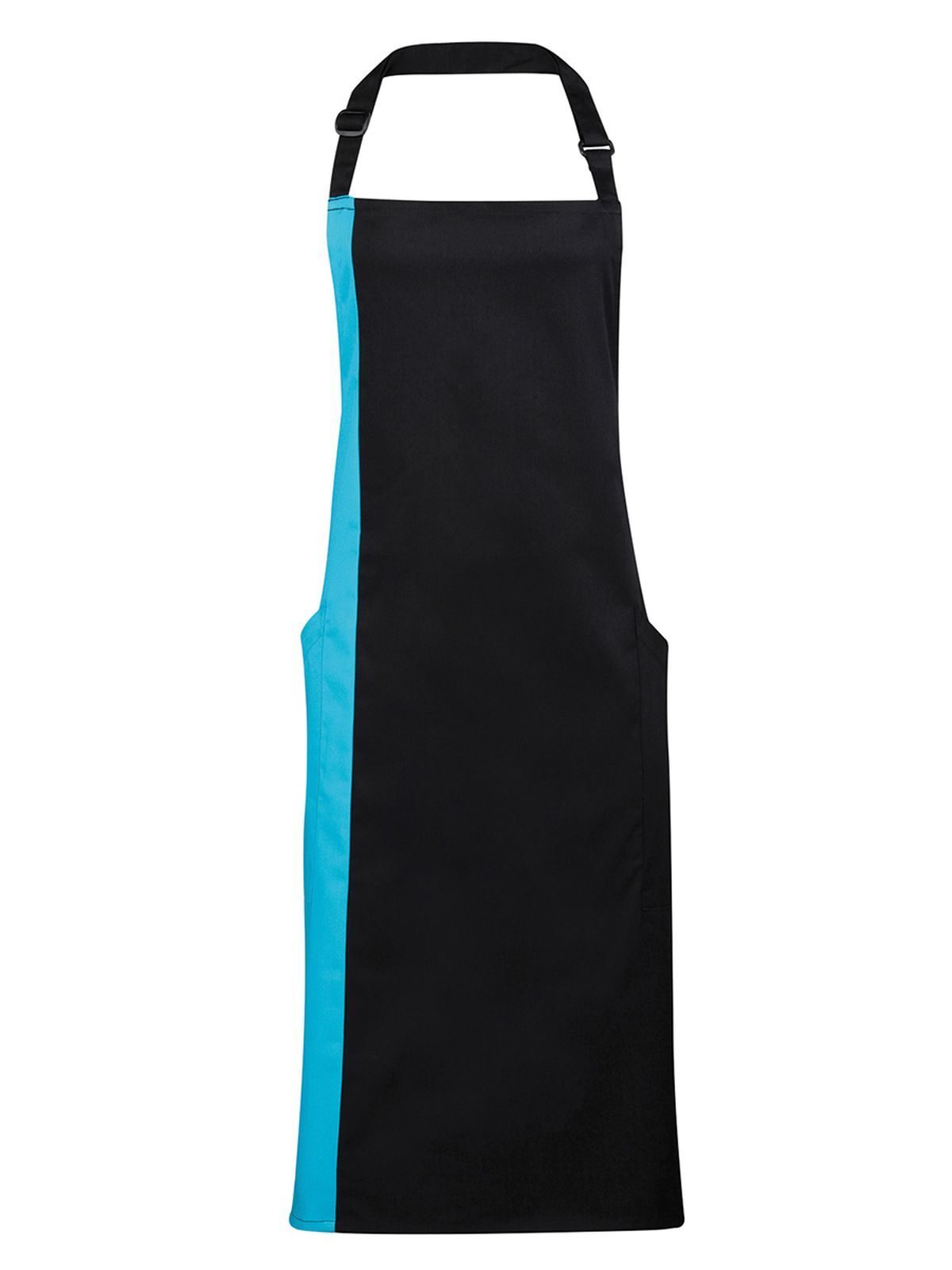 Contrast Bib Apron Schürze / Kasack – Premier – Farbe black/turquoise – individuell veredelbar
