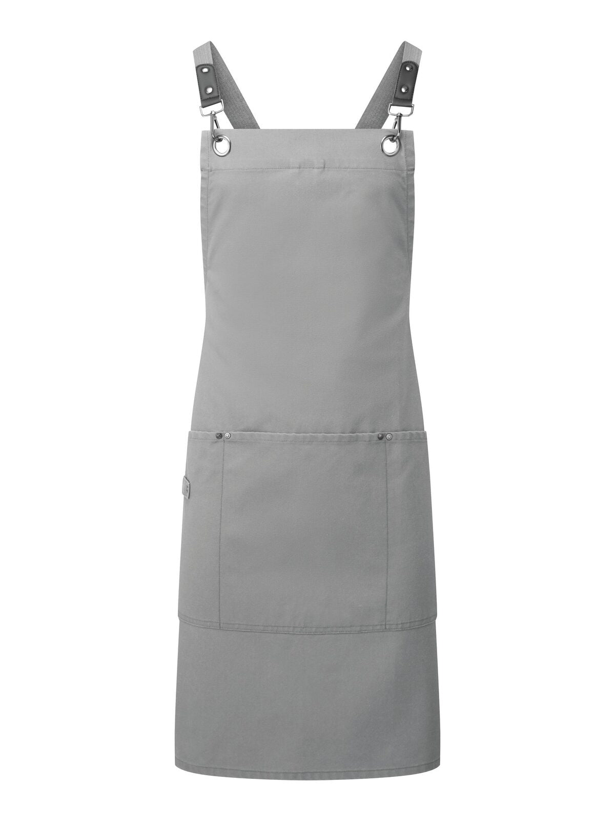 Clip & Clasp' Cross-Back Bib Apron Schürze / Kasack – Premier – Farbe Dunkelgrau – individuell veredelbar