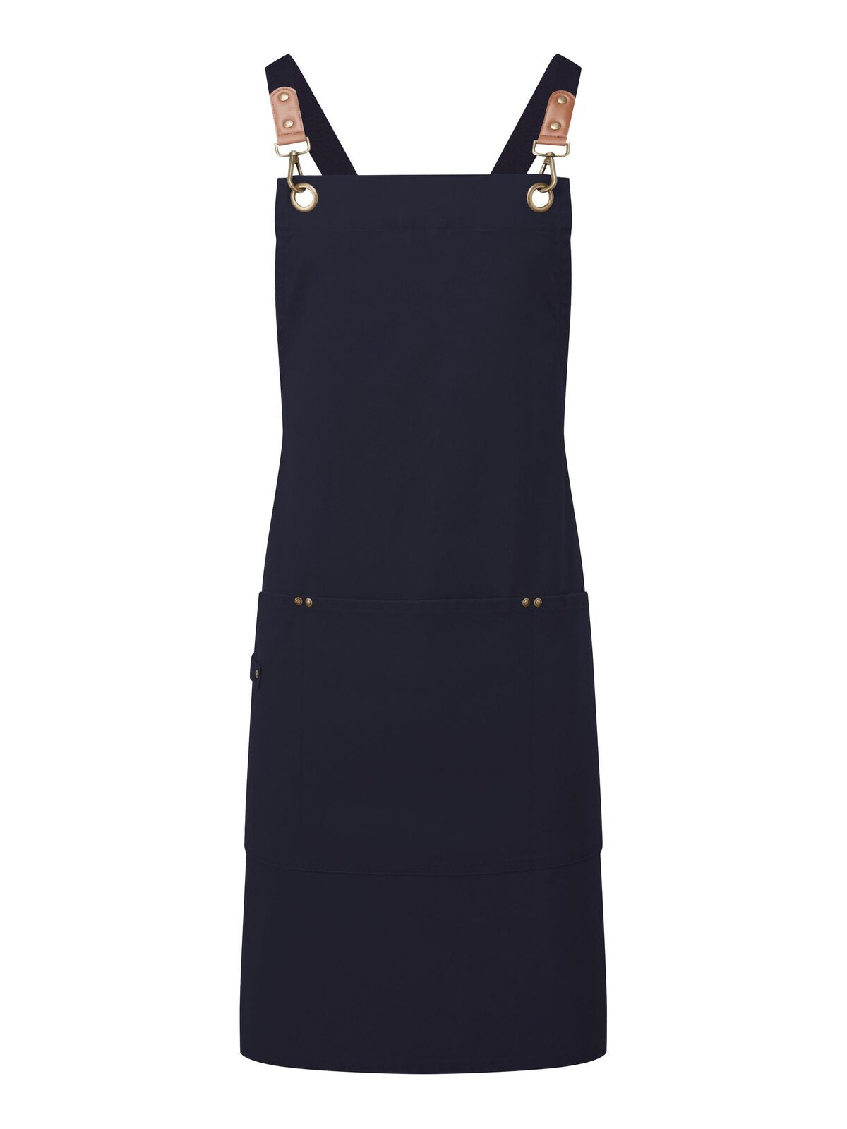 Clip & Clasp' Cross-Back Bib Apron Schürze / Kasack – Premier – Farbe Navy – individuell veredelbar