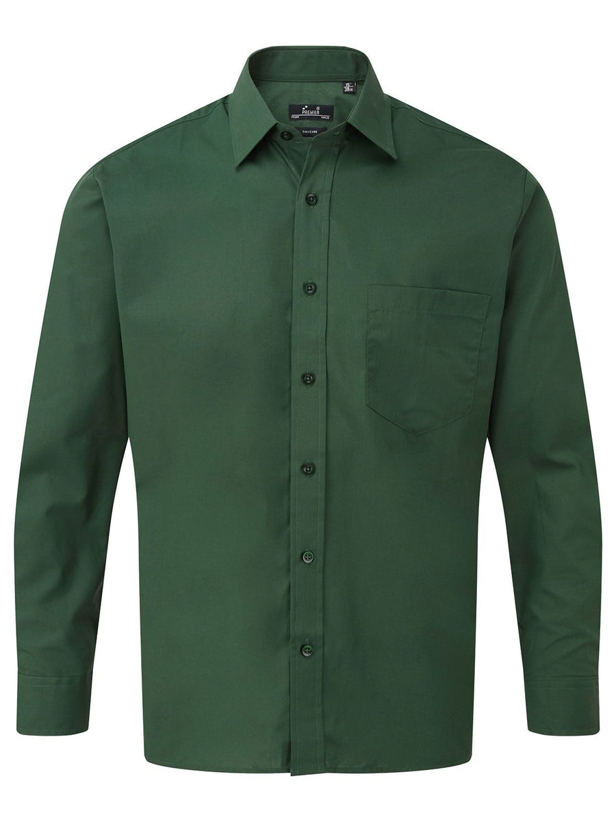 Men's Long Sleeve Poplin Shirt / Blouse – Premier