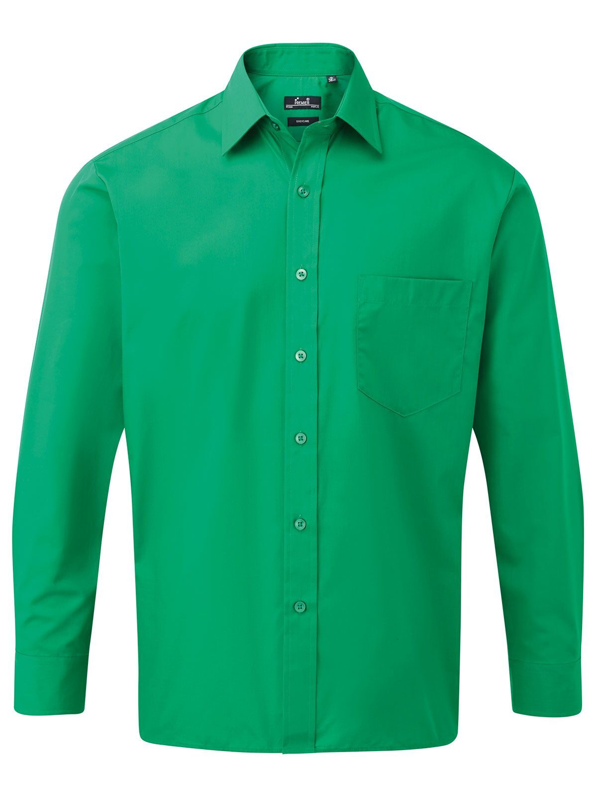 Long Sleeve Poplin Shirt Herren Hemd / Bluse – Premier – Farbe emerald – individuell veredelbar