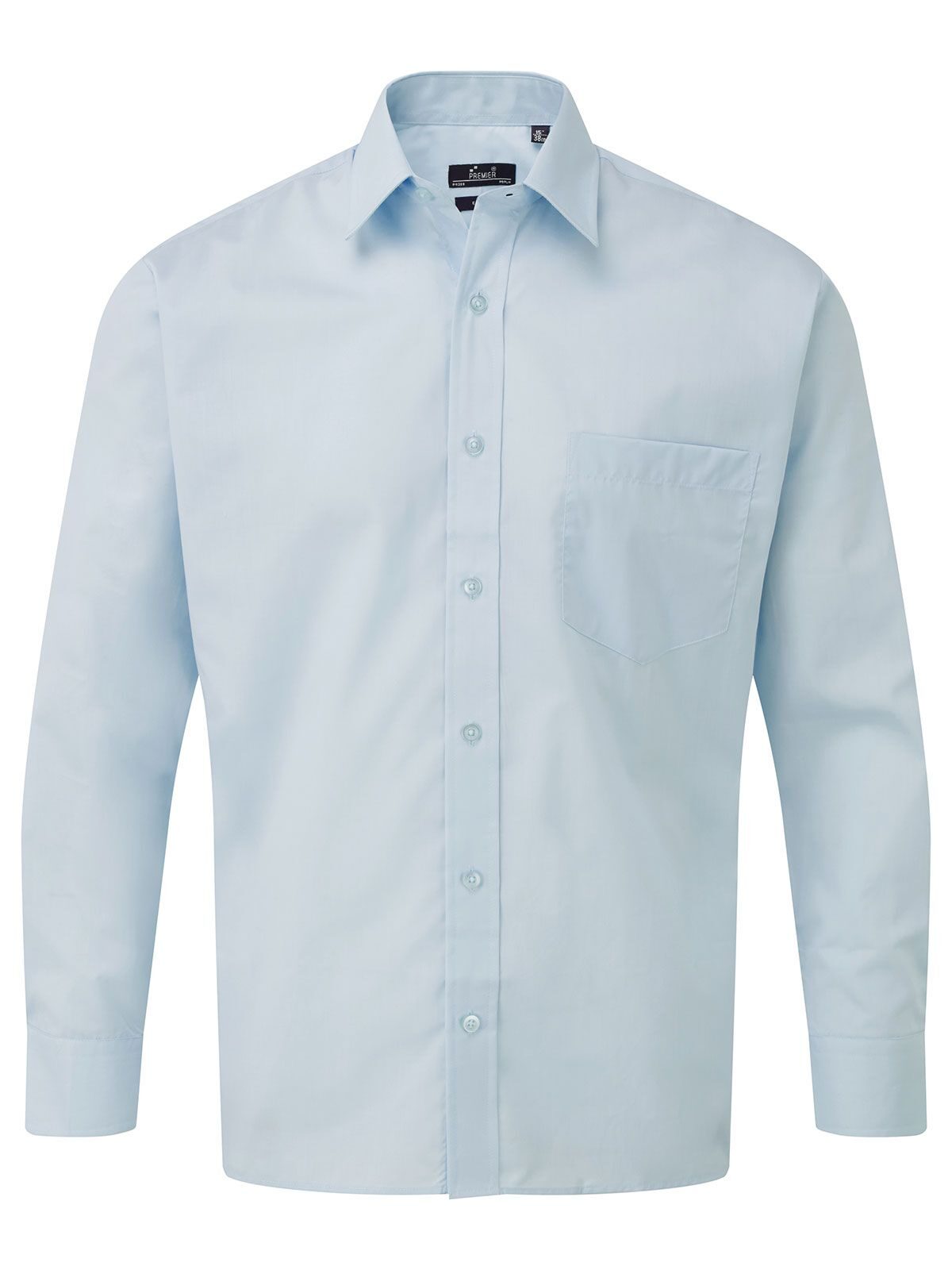 Long Sleeve Poplin Shirt Herren Hemd / Bluse – Premier – Farbe Hellblau – individuell veredelbar