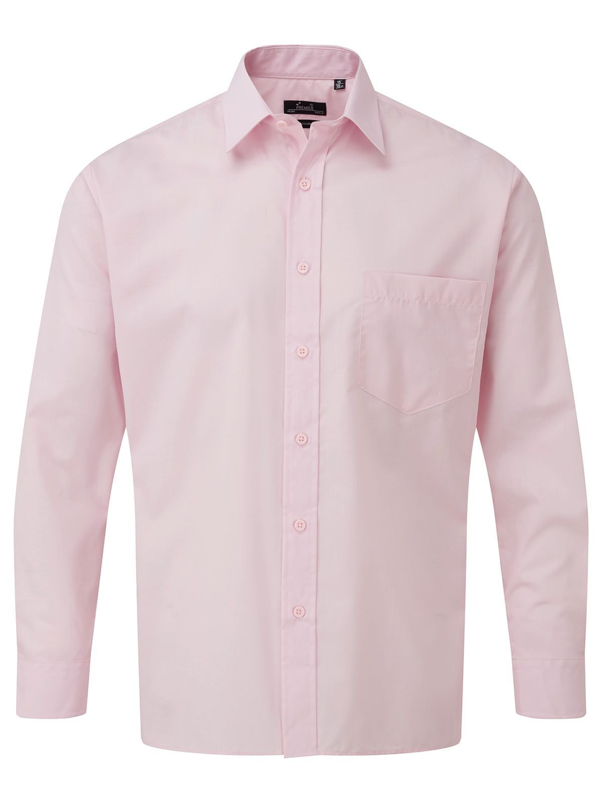 Long Sleeve Poplin Shirt Herren Hemd / Bluse – Premier – Farbe Pink – individuell veredelbar