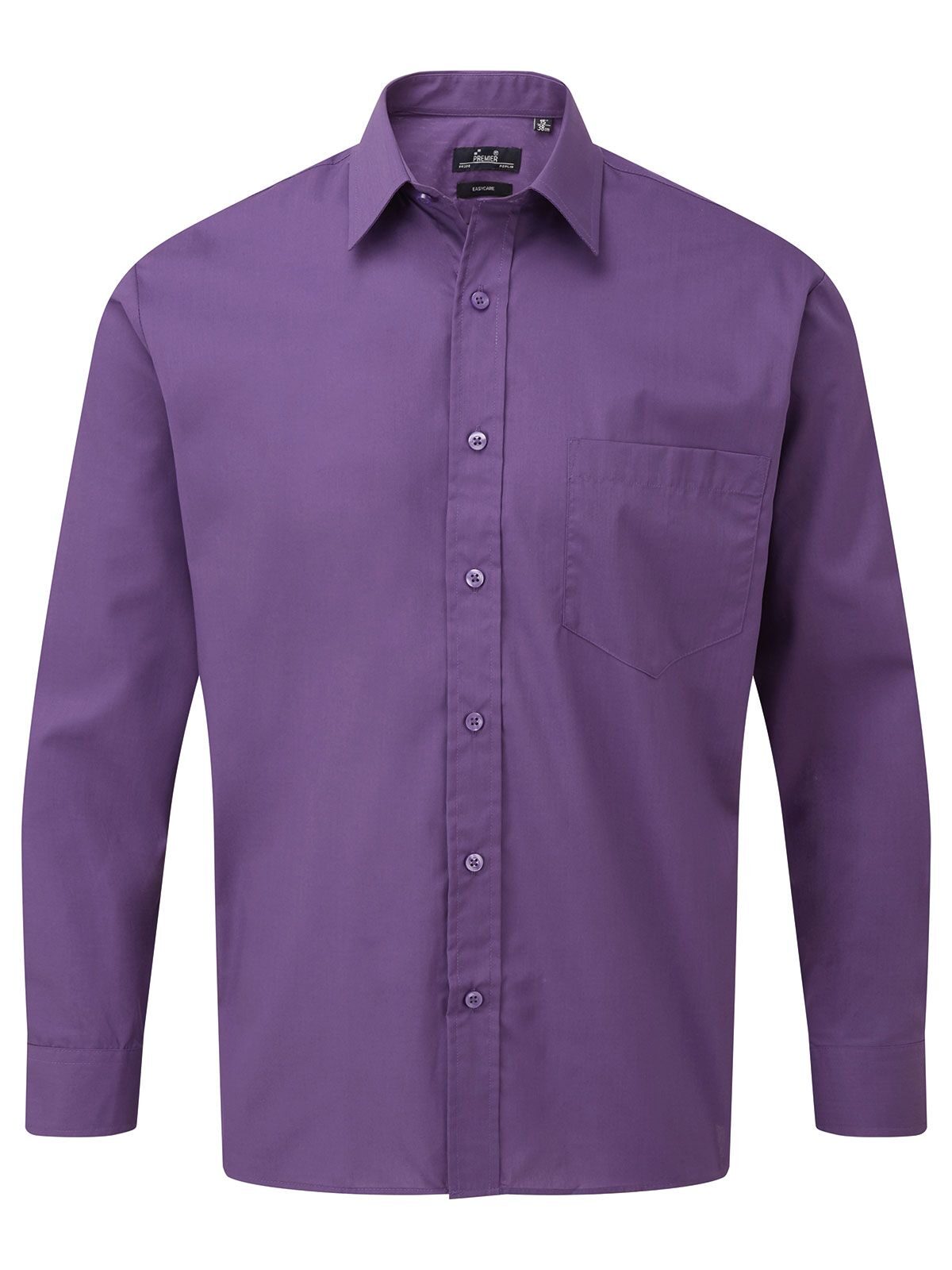 Long Sleeve Poplin Shirt Herren Hemd / Bluse – Premier – Farbe Lila – individuell veredelbar