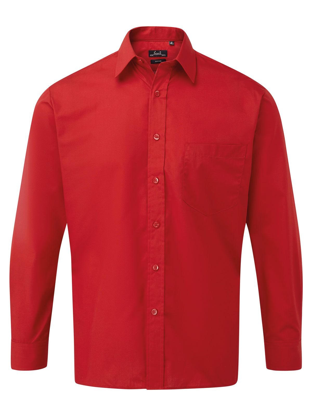 Long Sleeve Poplin Shirt Herren Hemd / Bluse – Premier – Farbe Rot – individuell veredelbar
