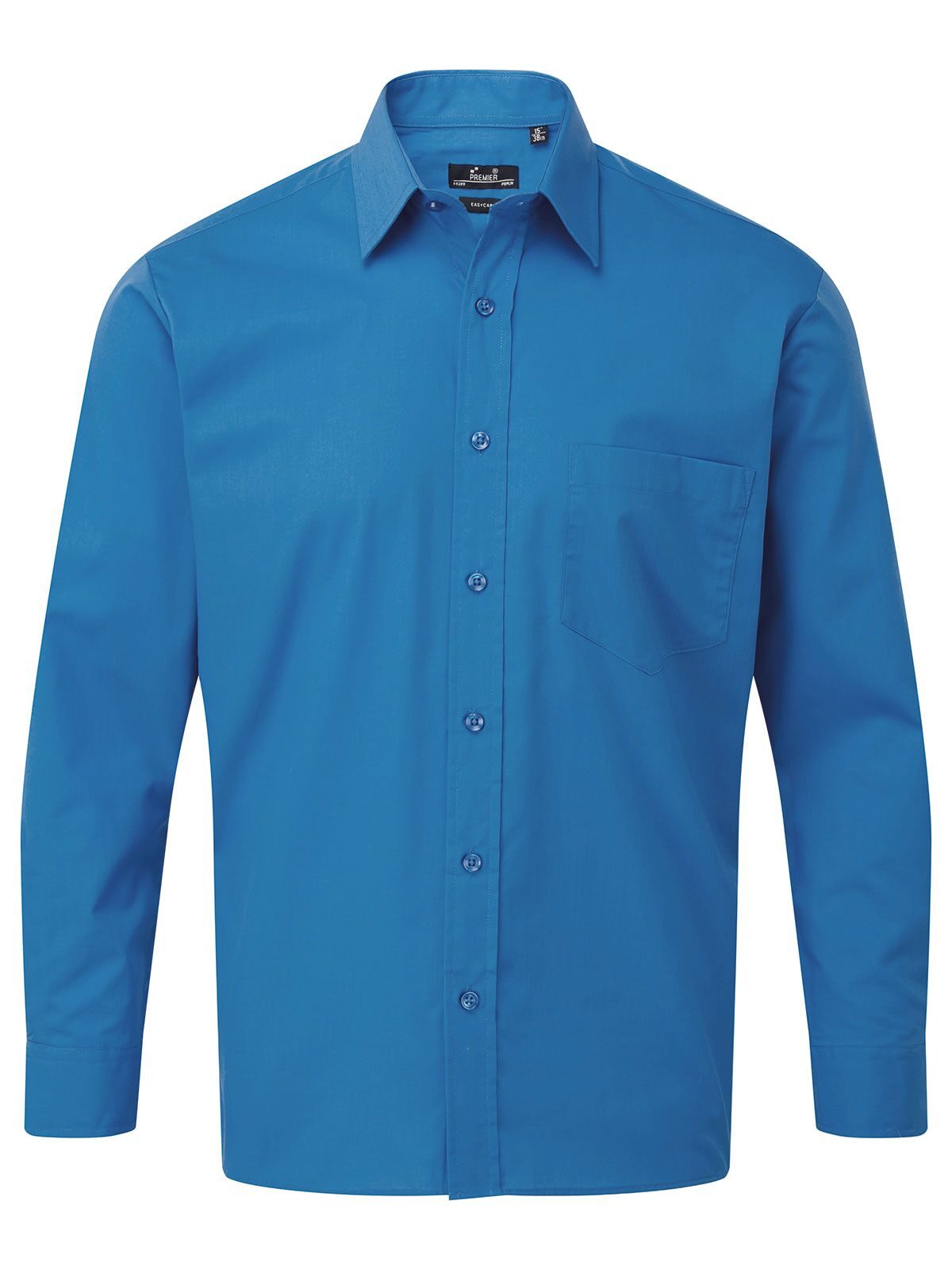 Long Sleeve Poplin Shirt Herren Hemd / Bluse – Premier – Farbe Royalblau – individuell veredelbar