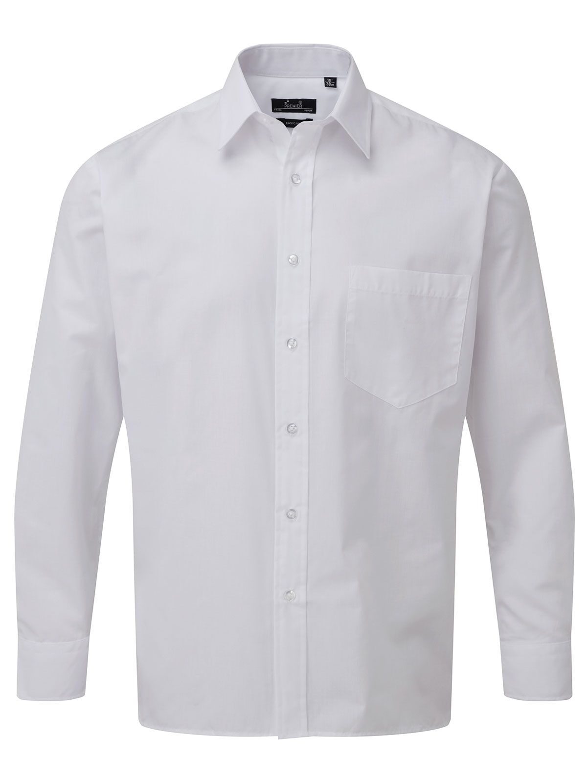 Long Sleeve Poplin Shirt Herren Hemd / Bluse – Premier – Farbe Weiß – individuell veredelbar