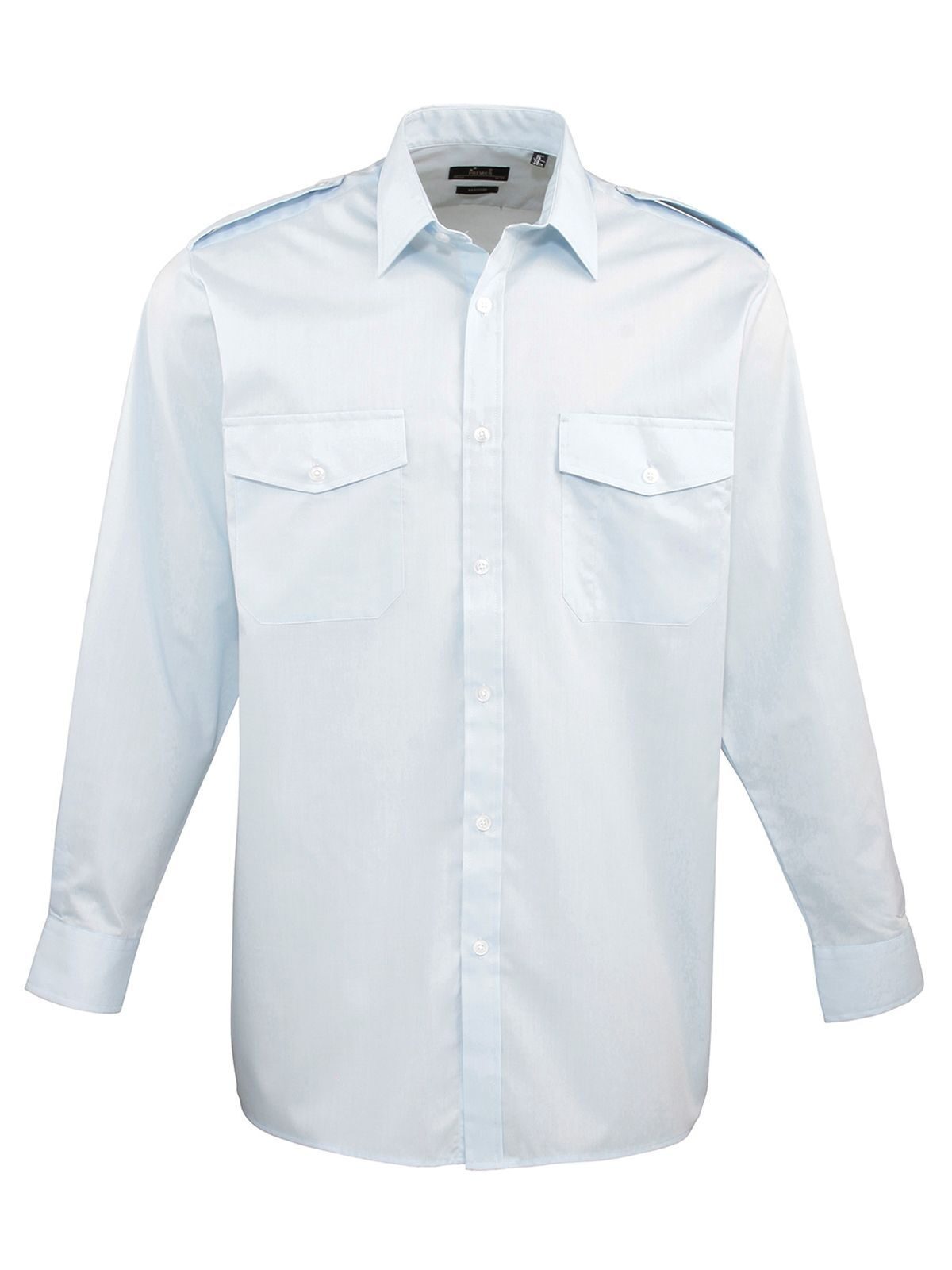 Long Sleeve Pilot Shirt Herren Hemd / Bluse – Premier – Farbe Hellblau – individuell veredelbar