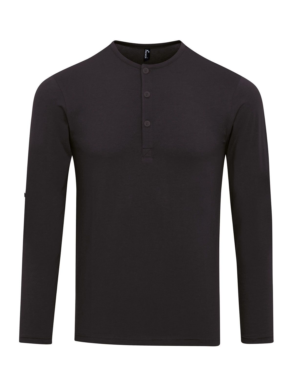 Long John Roll Sleeve Tee Herren T-Shirt – Premier – Farbe Schwarz – individuell veredelbar