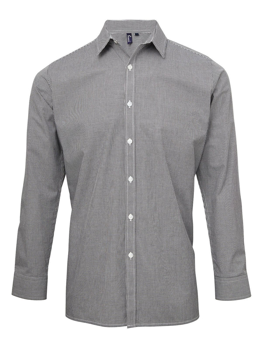 Long Sleeve Microcheck Gingham Shirt Men's Shirt / Blouse – Premier