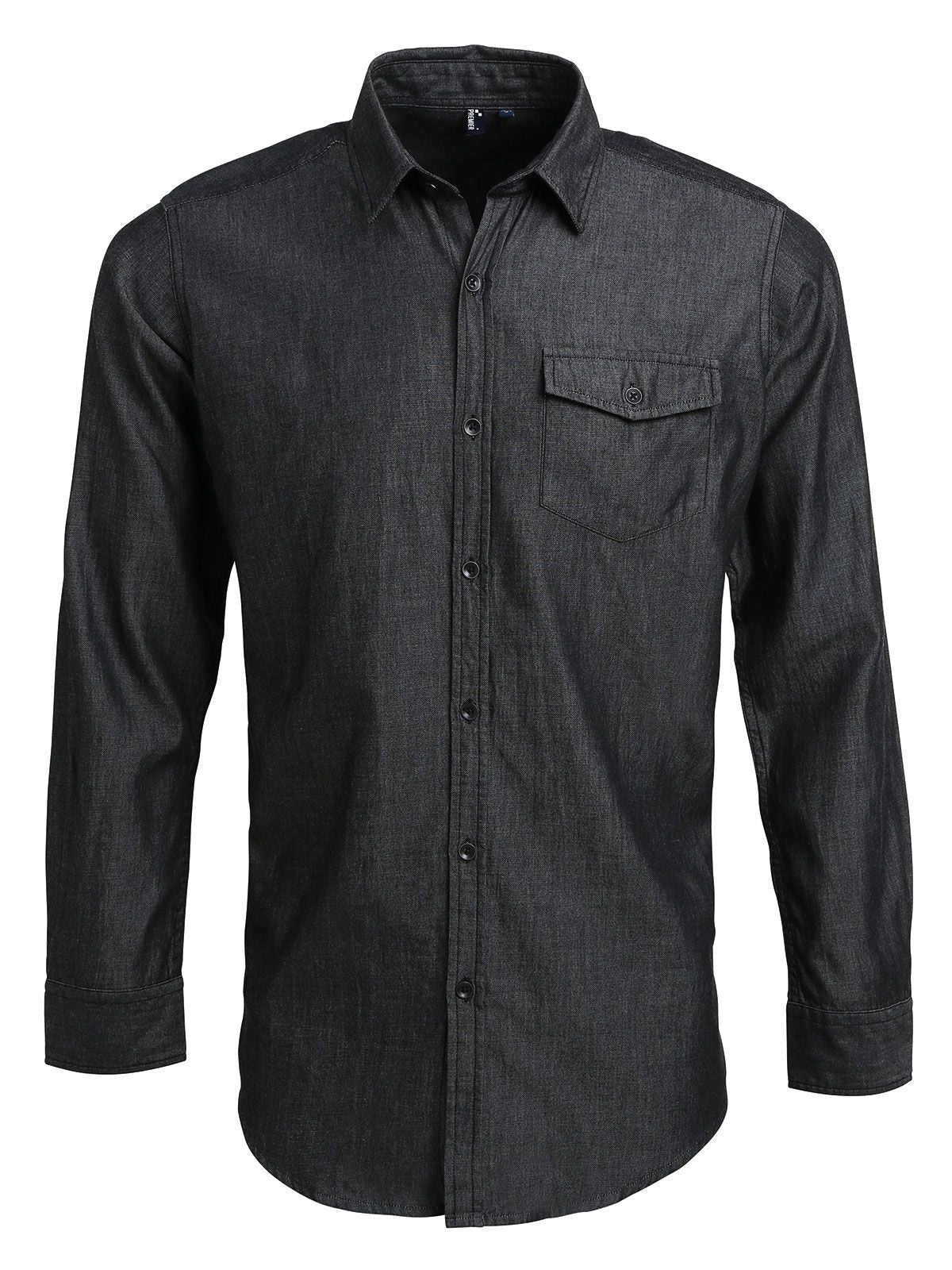 Jeans Stitch Denim Shirt Herren Hemd / Bluse – Premier – Farbe black denim – individuell veredelbar
