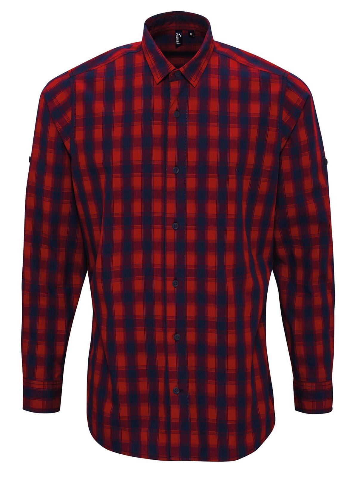 LSL 'Mulligan' Check Cotton Bar Shirt Herren Hemd / Bluse – Premier – Farbe red/navy – individuell veredelbar