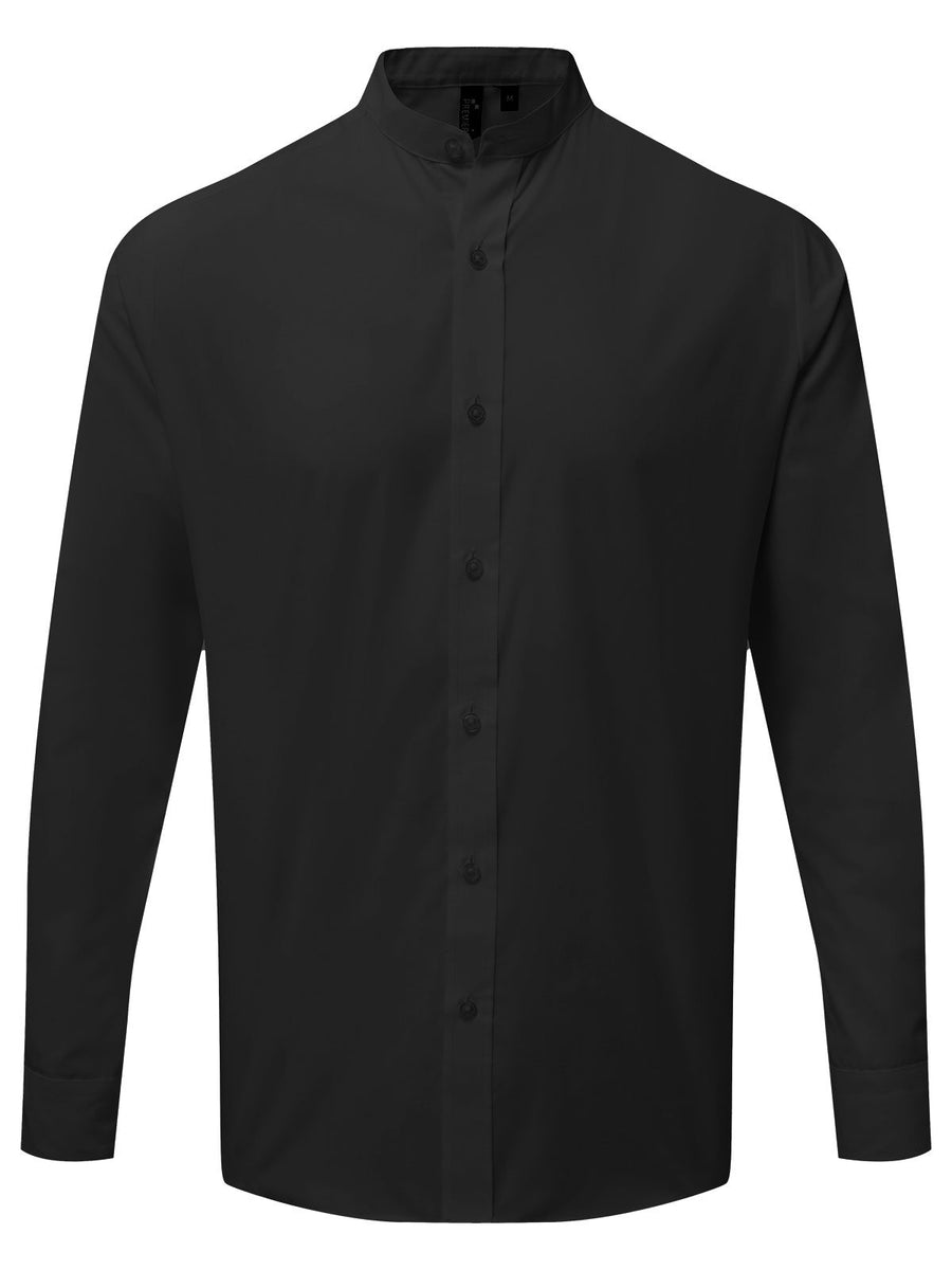 Camicia / Blusa Unisex a maniche lunghe con collo alla coreana 'Grandad' – Premier