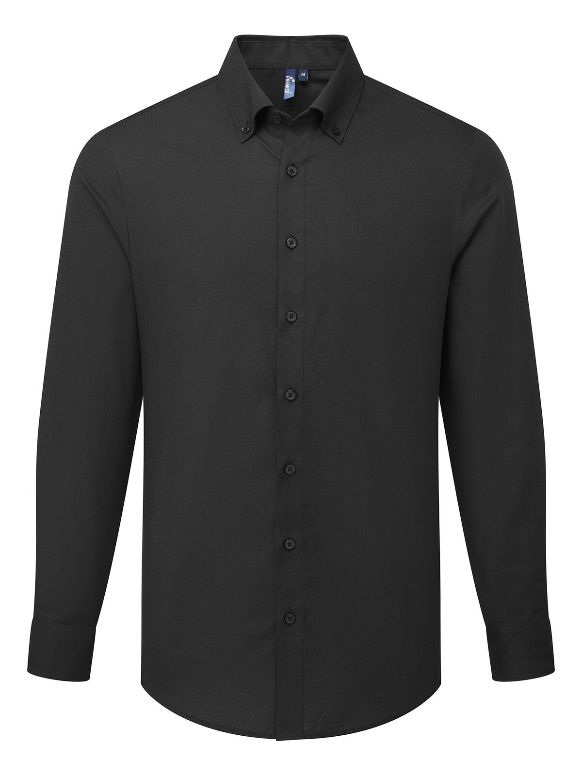 Camicia uomo Oxford 'Supreme' LS Herren Hemd / Bluse – Premier – Farbe Schwarz – individuell veredelbar