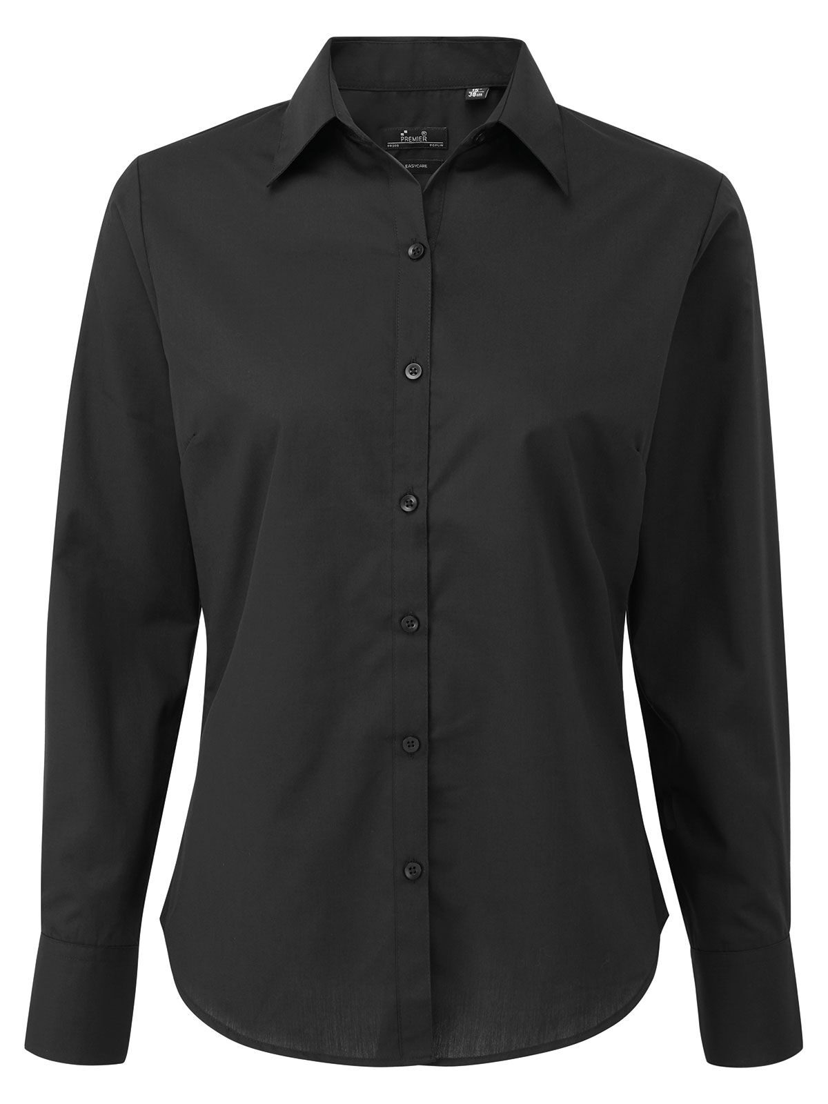 Poplin Long Sleeve Blouse Hemd / Bluse – Premier – Farbe Schwarz – individuell veredelbar