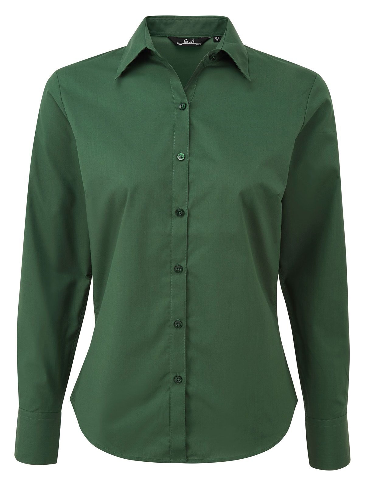 Poplin Long Sleeve Blouse Hemd / Bluse – Premier – Farbe bottle – individuell veredelbar