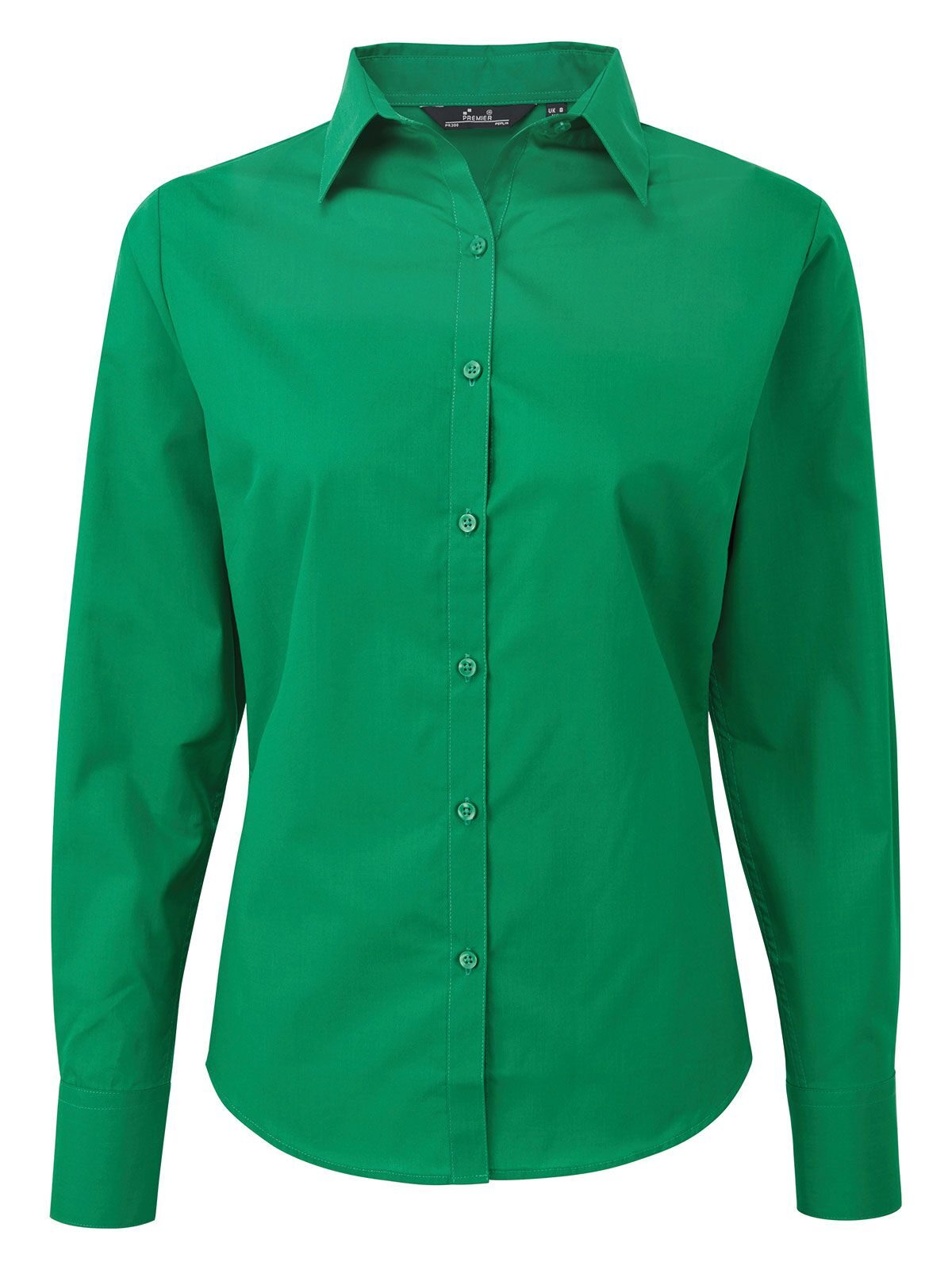 Poplin Long Sleeve Blouse Hemd / Bluse – Premier – Farbe emerald – individuell veredelbar