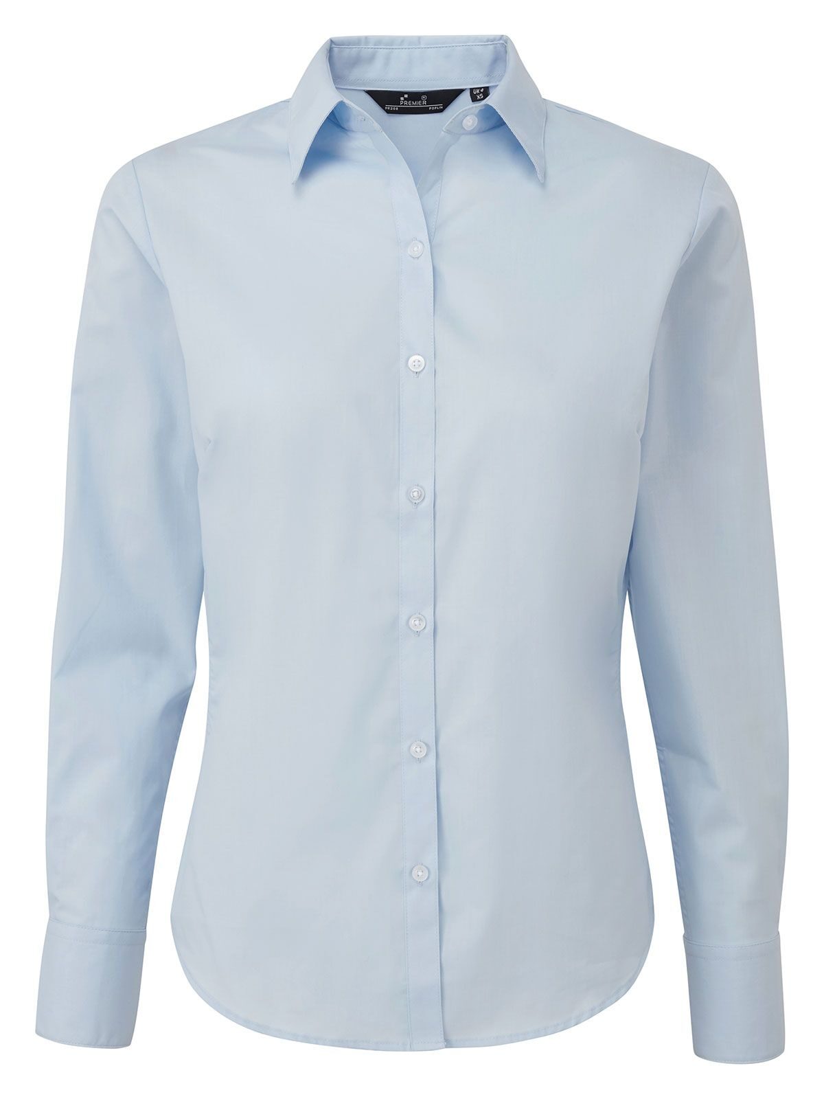 Poplin Long Sleeve Blouse Hemd / Bluse – Premier – Farbe Hellblau – individuell veredelbar