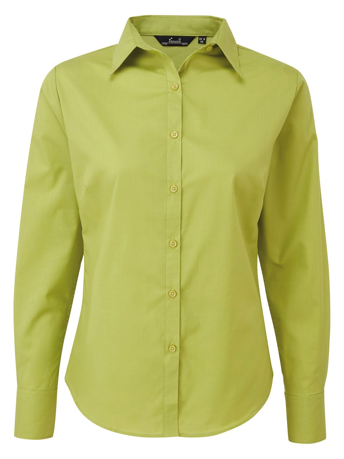 Poplin Long Sleeve Blouse Hemd / Bluse – Premier – Farbe Lime – individuell veredelbar