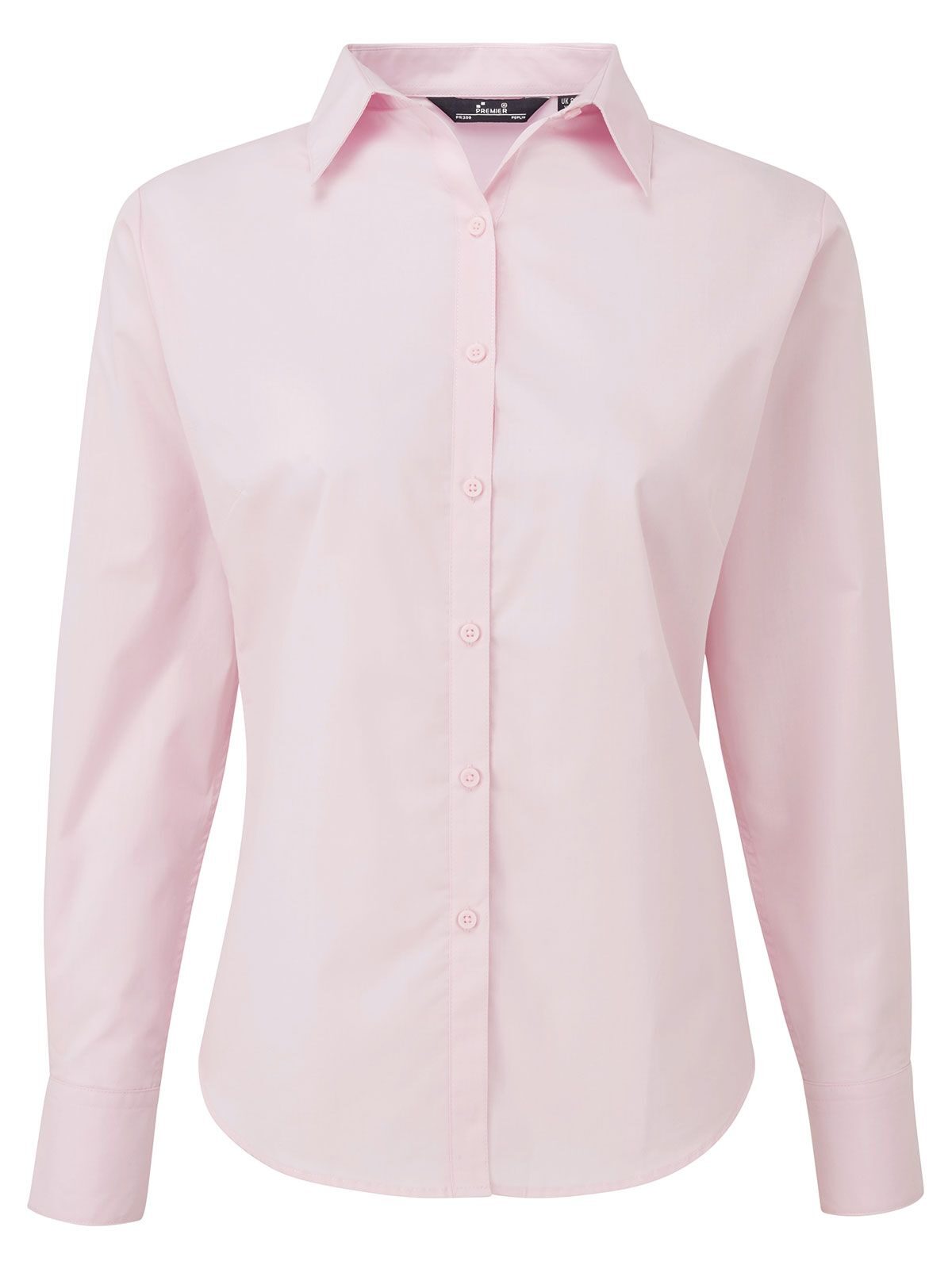 Poplin Long Sleeve Blouse Hemd / Bluse – Premier – Farbe Pink – individuell veredelbar