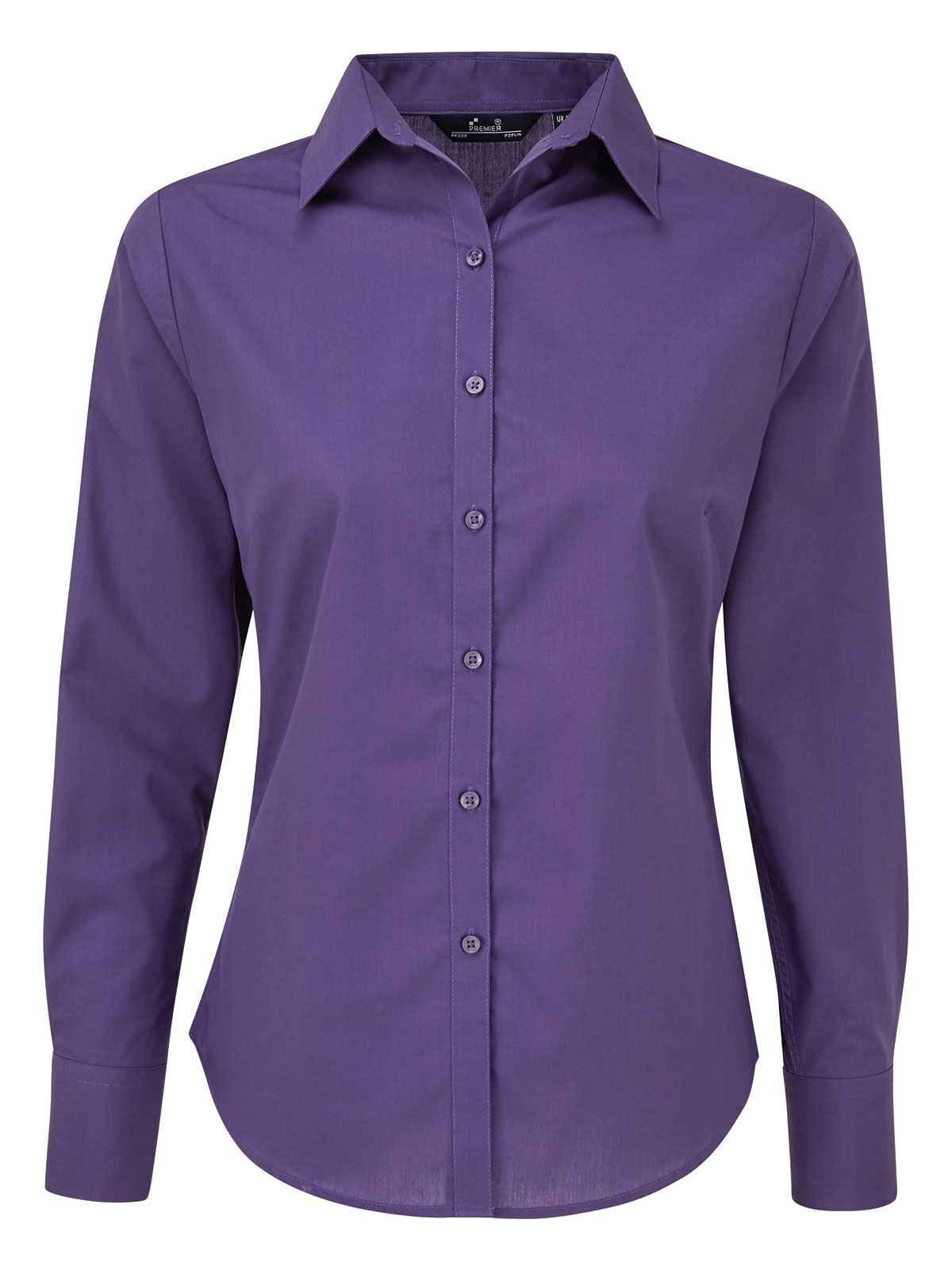 Poplin Long Sleeve Blouse Hemd / Bluse – Premier – Farbe Lila – individuell veredelbar