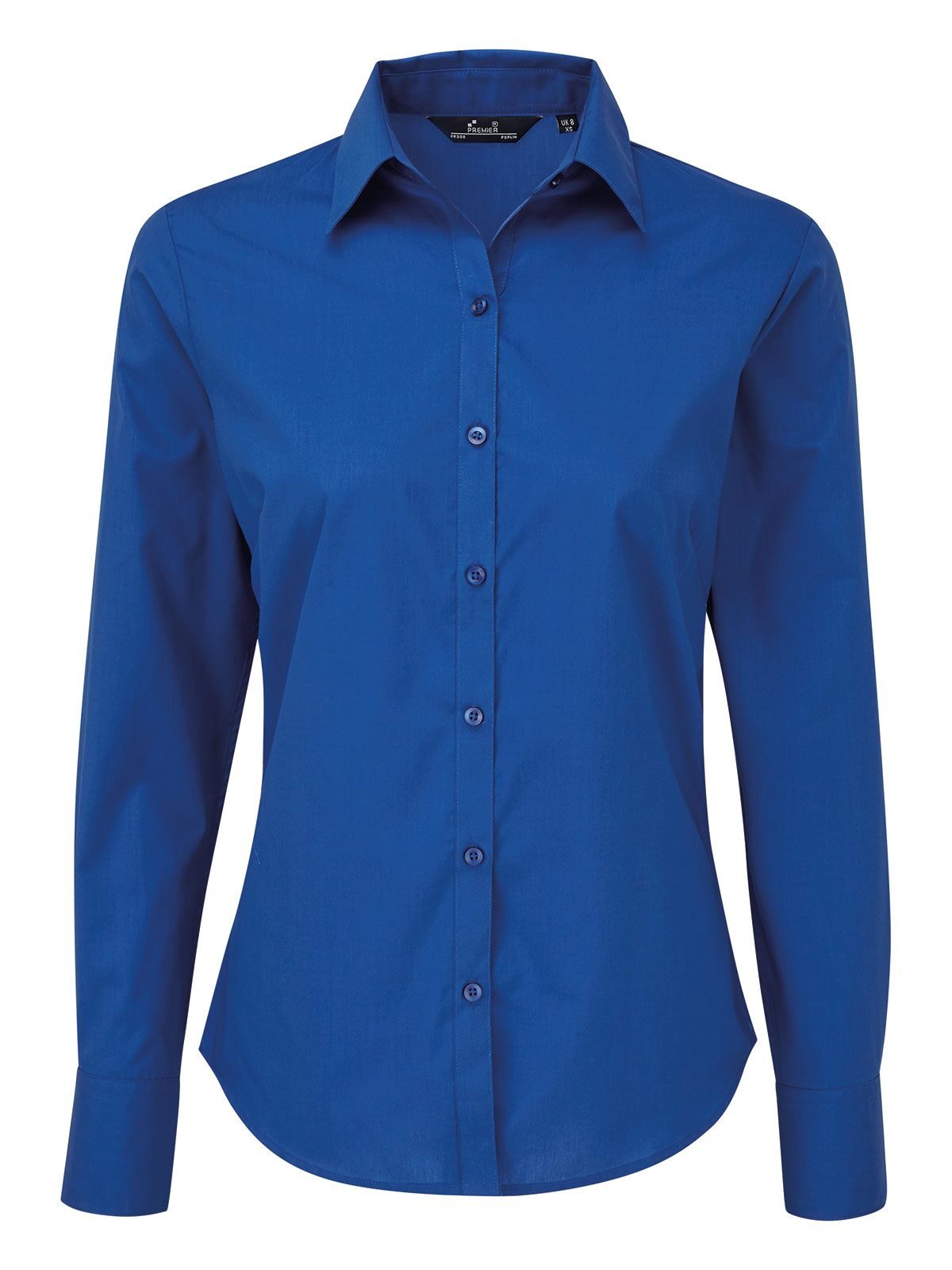 Poplin Long Sleeve Blouse Hemd / Bluse – Premier – Farbe Royalblau – individuell veredelbar