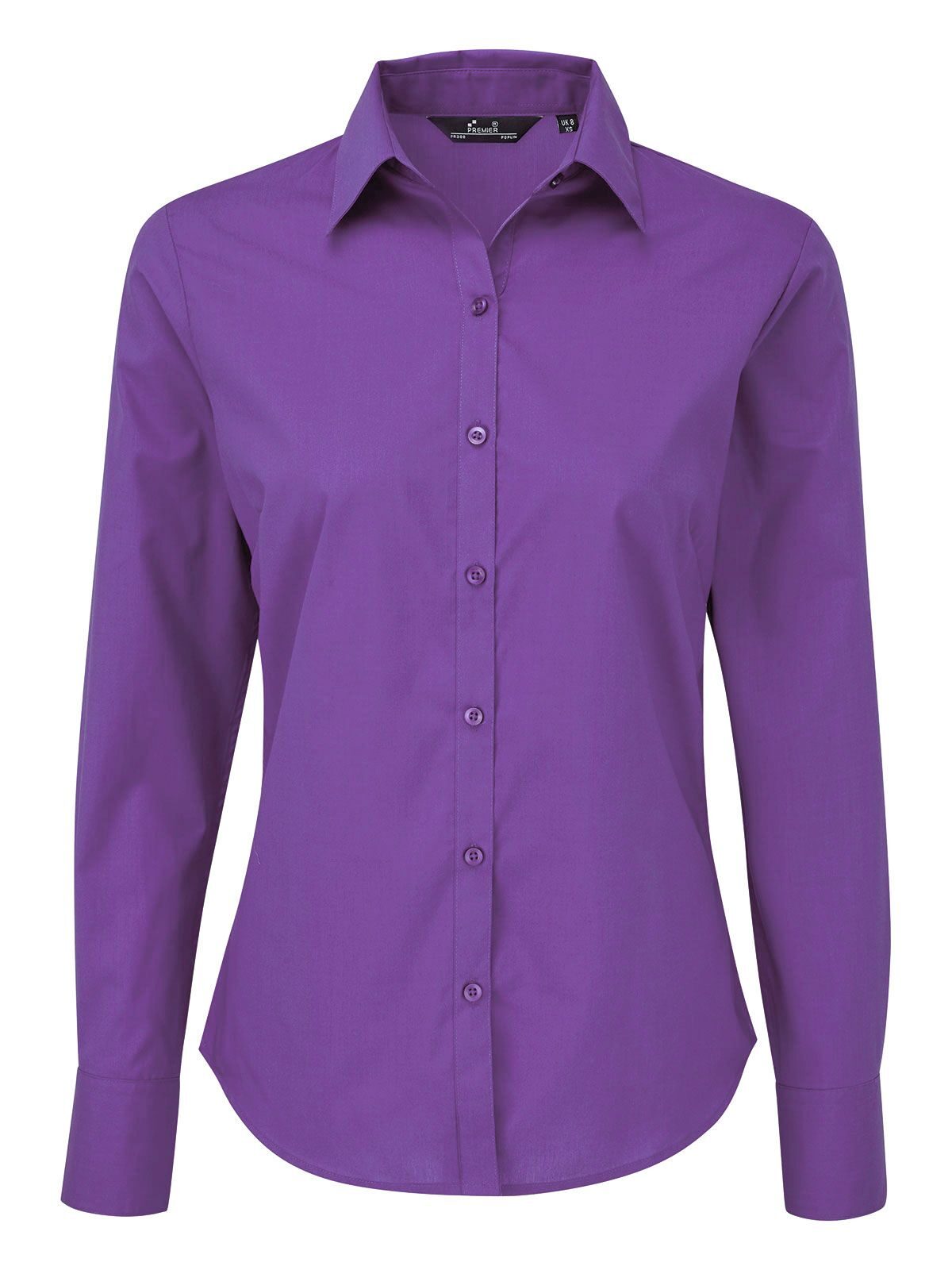 Poplin Long Sleeve Blouse Hemd / Bluse – Premier – Farbe rich violet – individuell veredelbar