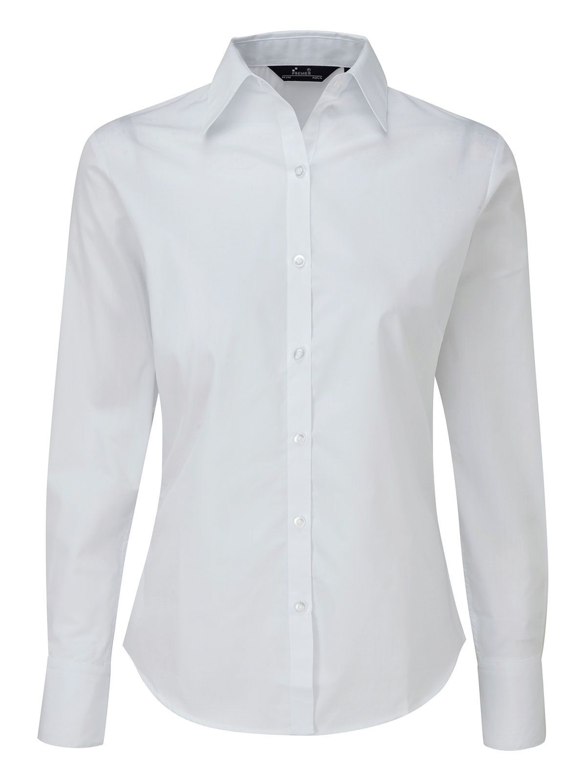 Poplin Long Sleeve Blouse Hemd / Bluse – Premier – Farbe Weiß – individuell veredelbar