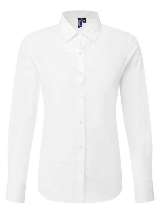 Camicia donna in popeline 'recyclight' Damen Hemd / Bluse – Premier – Farbe Weiß – individuell veredelbar