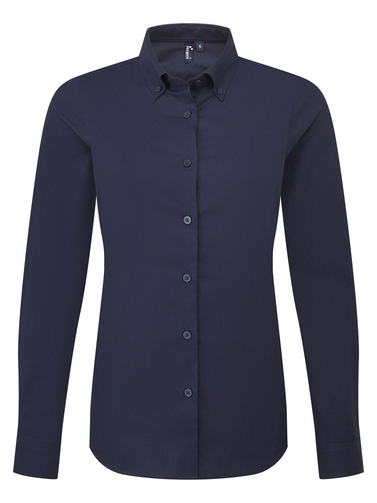 Camicia donna Oxford 'Supreme' LS Damen Hemd / Bluse – Premier – Farbe Navy – individuell veredelbar