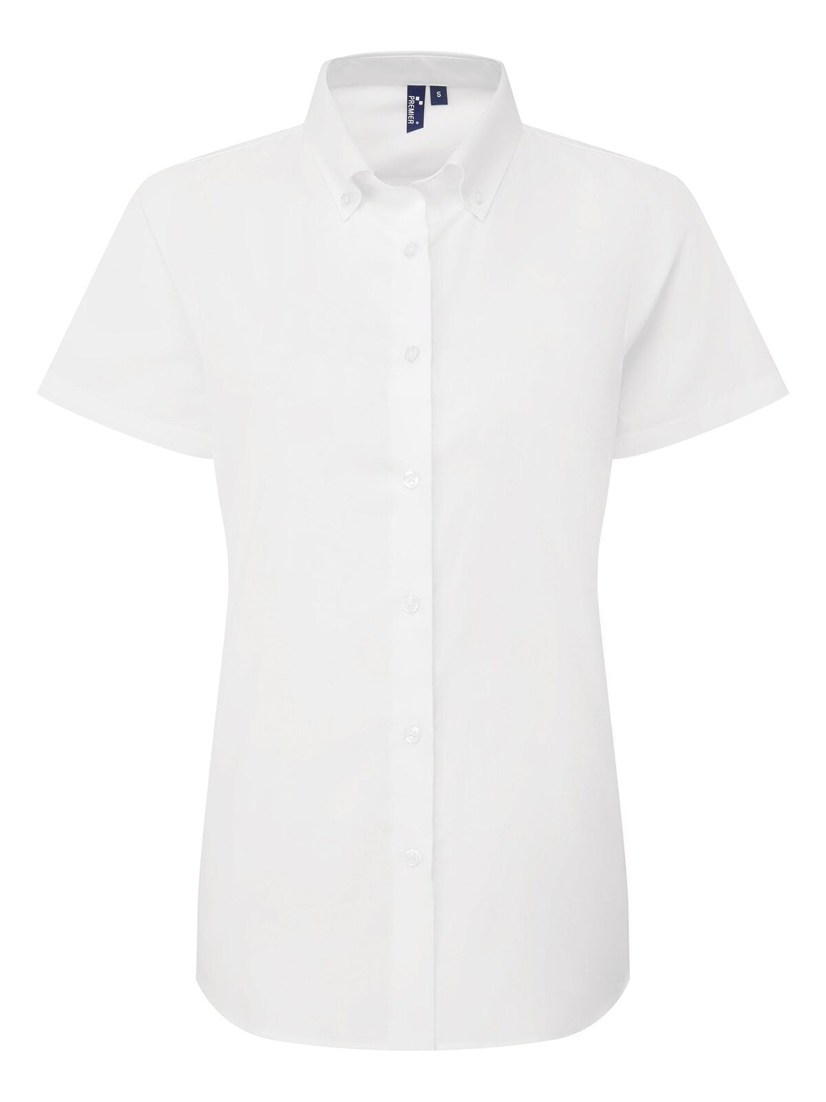 Camicia donna Oxford 'Supreme' SS Damen Hemd / Bluse – Premier – Farbe Weiß – individuell veredelbar