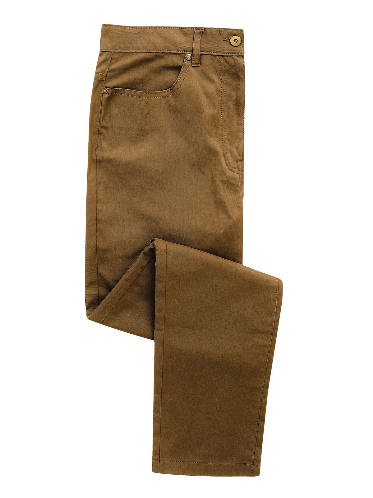Performance Chino Jeans Herren Hose / Rock – Premier – Farbe camel – individuell veredelbar