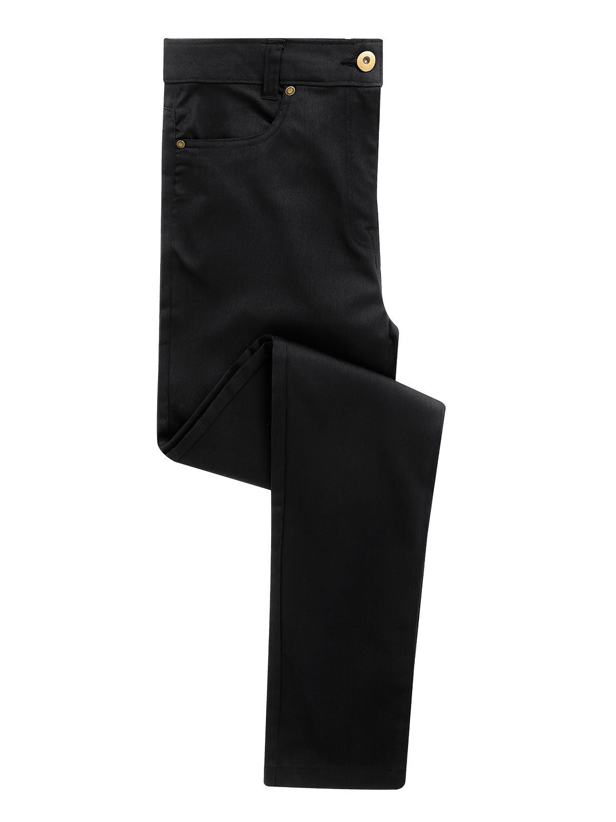 Ladies' Performance Chino Jeans Damen Hose / Rock – Premier – Farbe Schwarz – individuell veredelbar