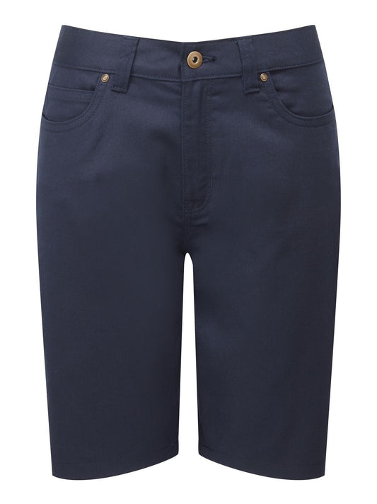 Performance Chino Shorts Damen Hose / Rock – Premier – Farbe Navy – individuell veredelbar