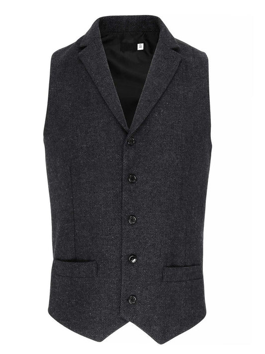 Herringbone Waistcoat Herren Strick / Weste – Premier – Farbe Anthrazit – individuell veredelbar