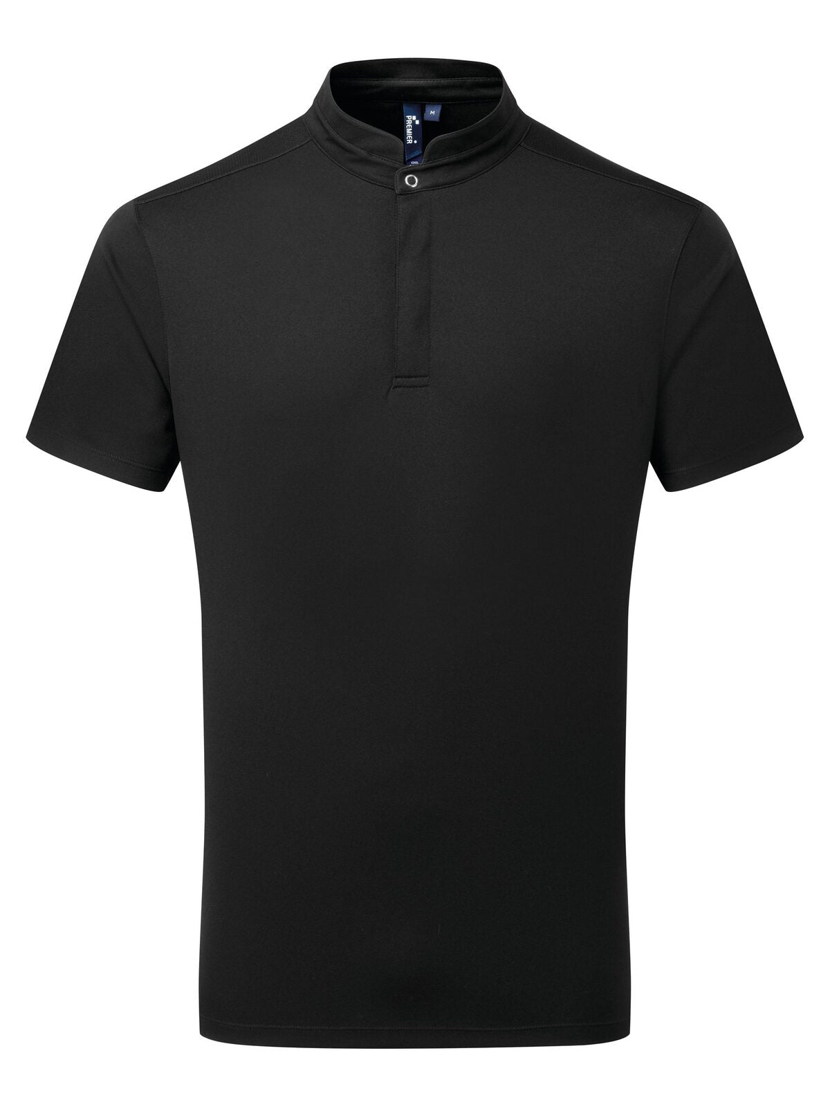 Maglia da chef Coolchecker 'Essential' SS Schürze / Kasack – Premier – Farbe Schwarz – individuell veredelbar