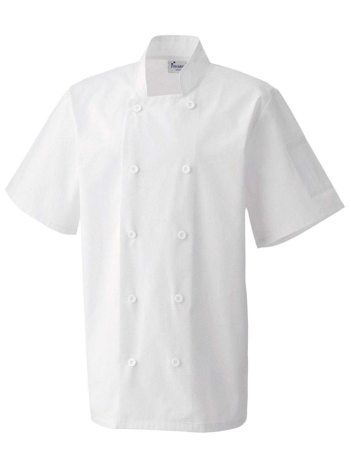 Short Sleeve Chef's Jacket Unisex Schürze / Kasack – Premier – Farbe Weiß – individuell veredelbar