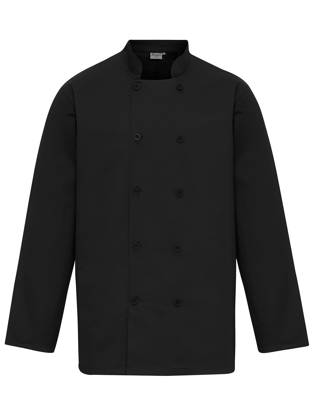 Long Sleeve Chef''s Jacket Unisex Schürze / Kasack – Premier – Farbe Schwarz – individuell veredelbar