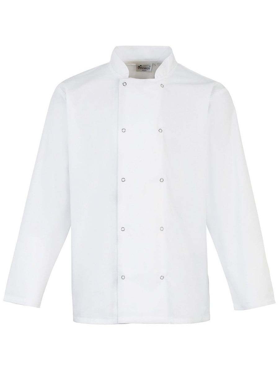 Long Sleeve Press Stud Chef's Jacket Unisex Apron / Tunic – Premier