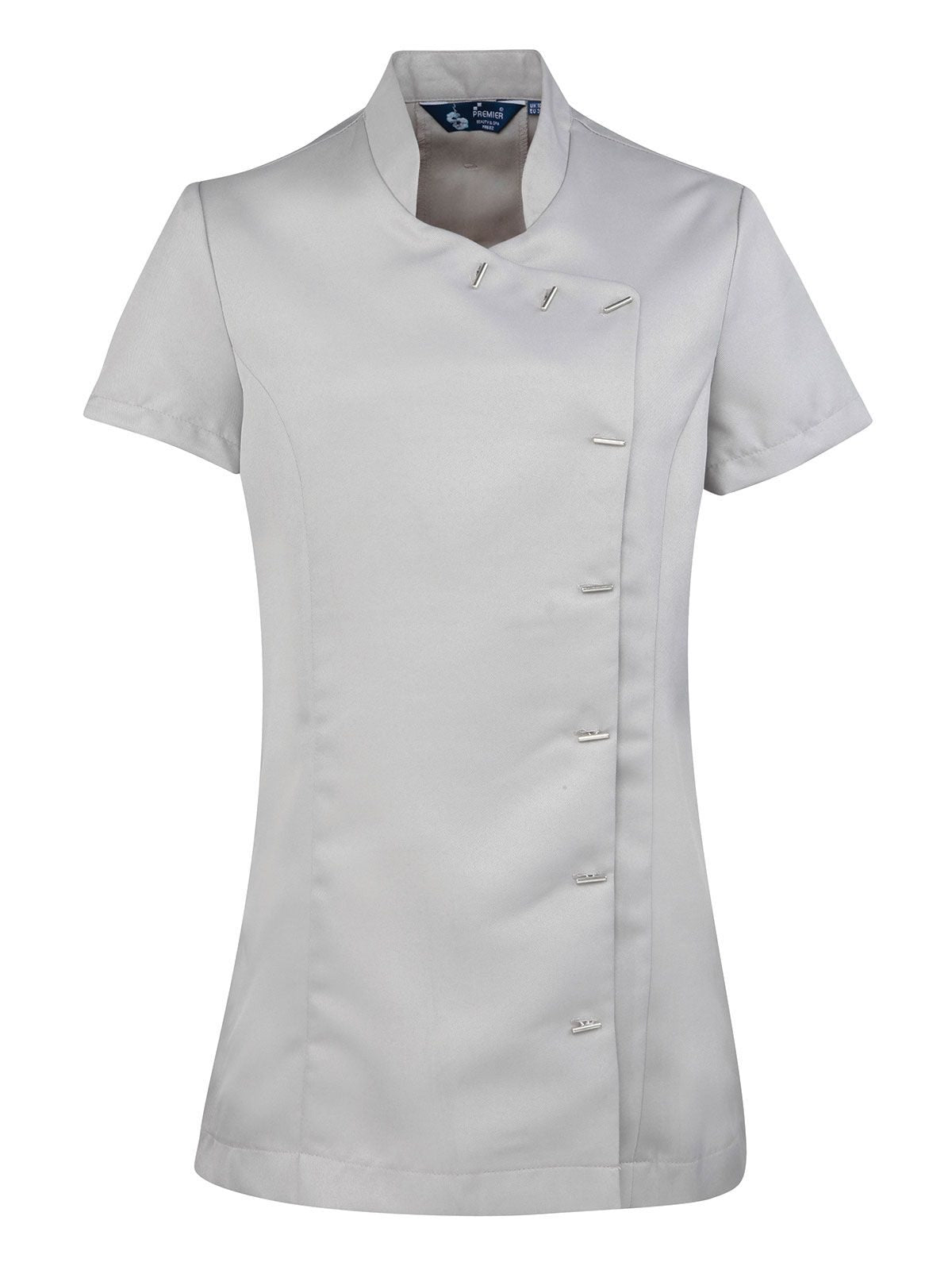 Orchid Beauty And Spa Tunic Herren Schürze / Kasack – Premier – Farbe silver – individuell veredelbar