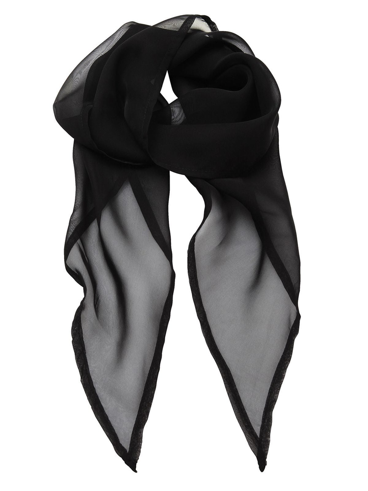 Chiffon Scarf Damen Schal / Handschuhe – Premier – Farbe Schwarz – individuell veredelbar