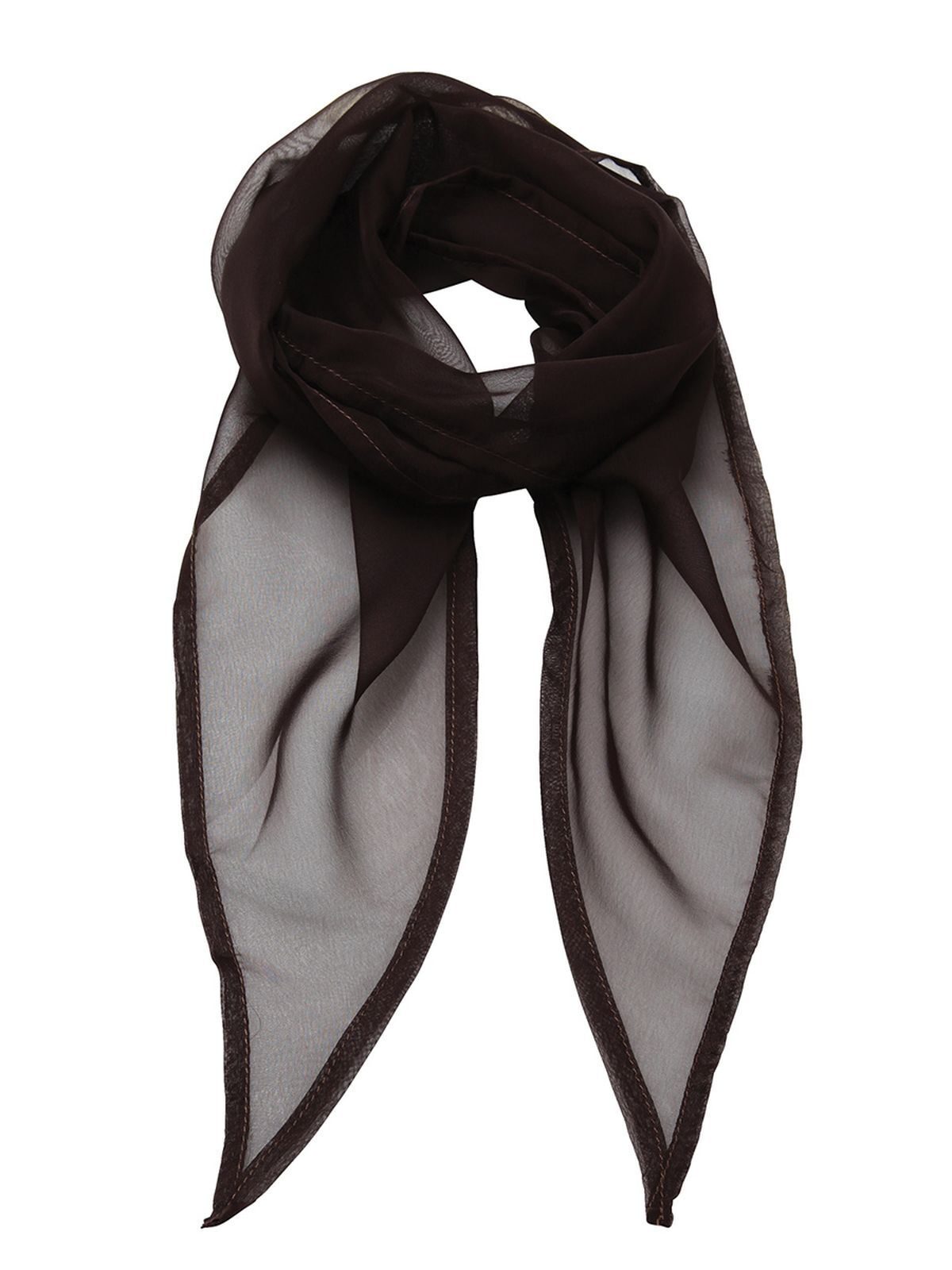 Chiffon Scarf Damen Schal / Handschuhe – Premier – Farbe Braun – individuell veredelbar