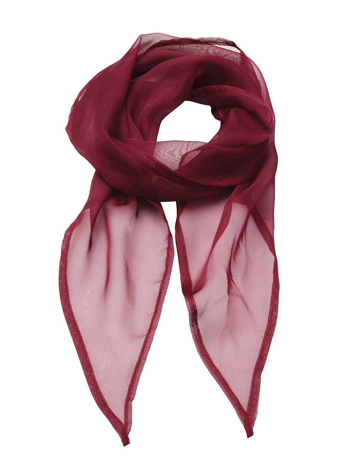 Chiffon Scarf Damen Schal / Handschuhe – Premier – Farbe Burgundy – individuell veredelbar