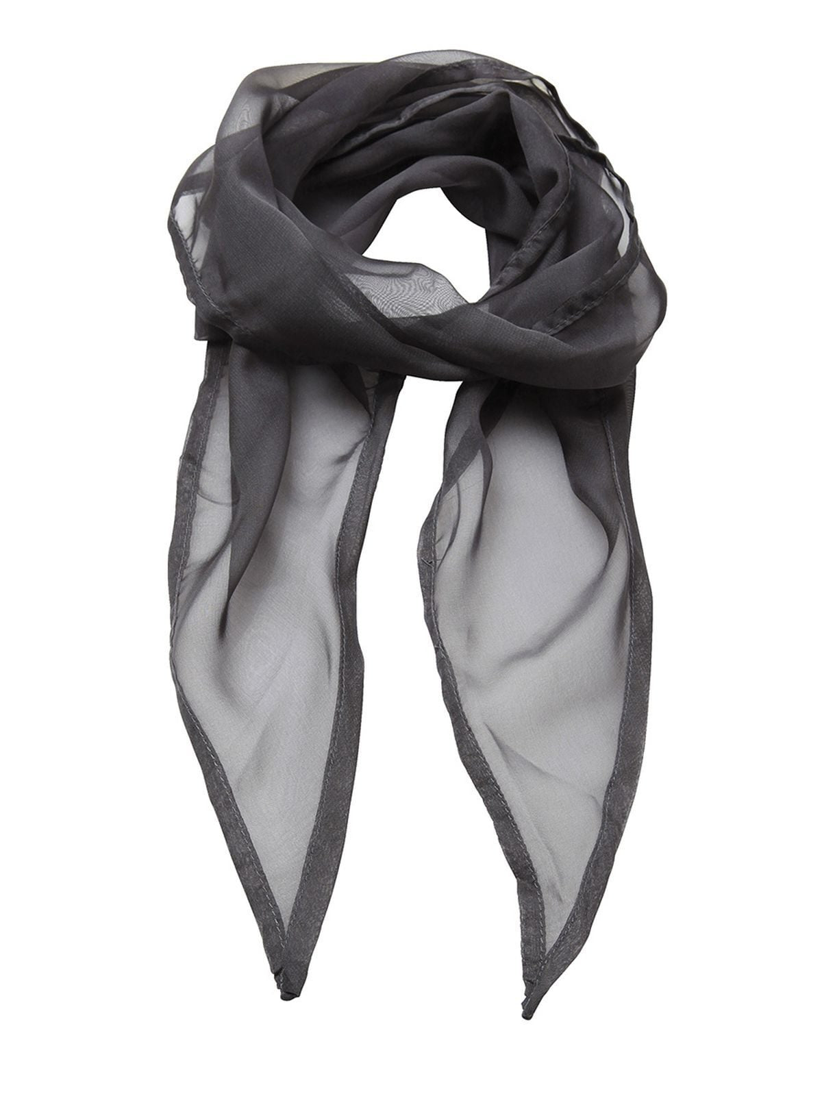 Chiffon Scarf Damen Schal / Handschuhe – Premier – Farbe Dunkelgrau – individuell veredelbar