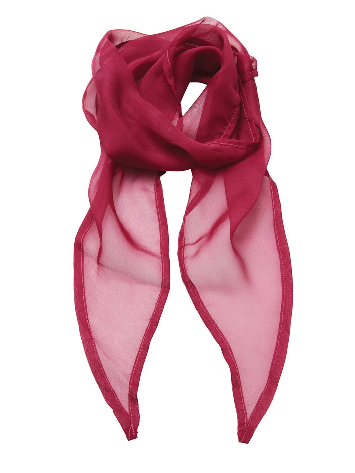 Chiffon Scarf Damen Schal / Handschuhe – Premier – Farbe hot pink – individuell veredelbar