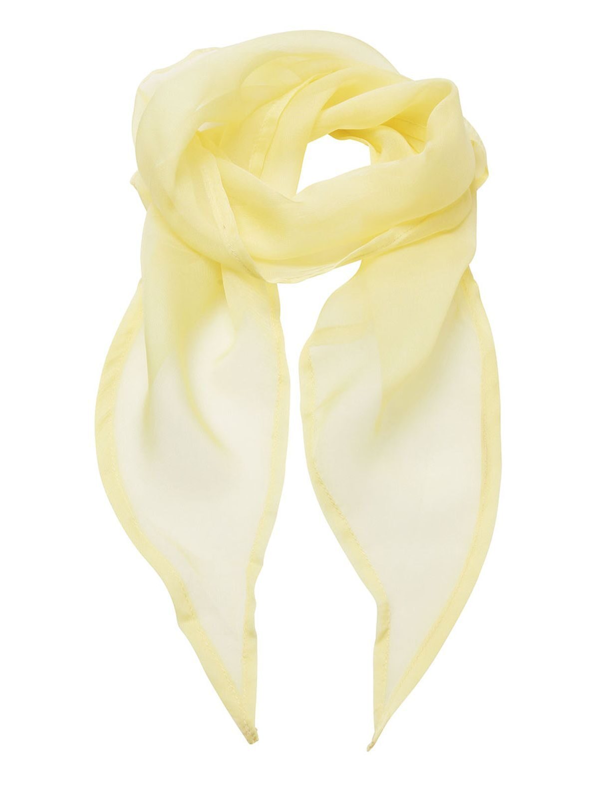 Chiffon Scarf Damen Schal / Handschuhe – Premier – Farbe lemon – individuell veredelbar