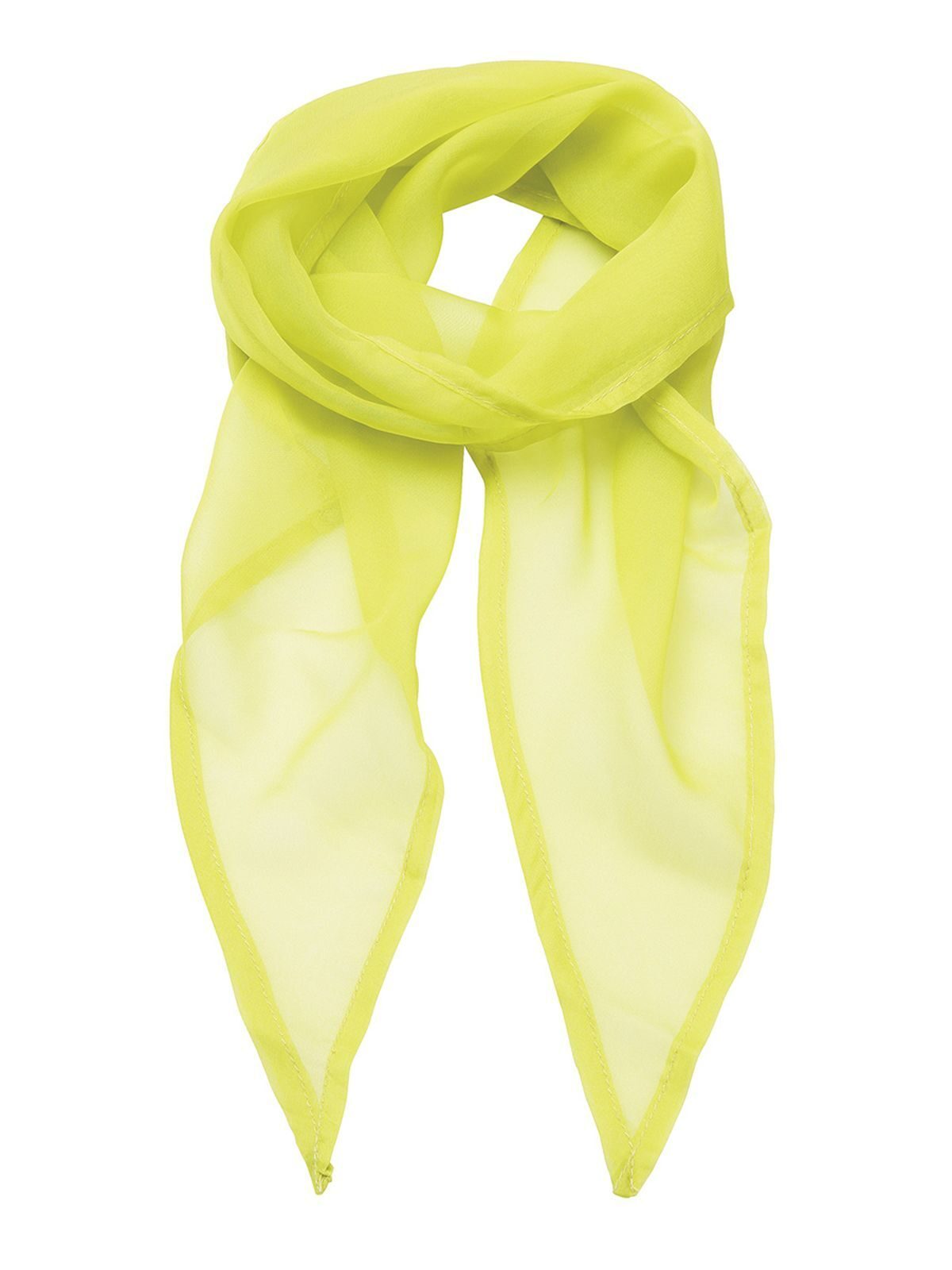 Chiffon Scarf Damen Schal / Handschuhe – Premier – Farbe Lime – individuell veredelbar